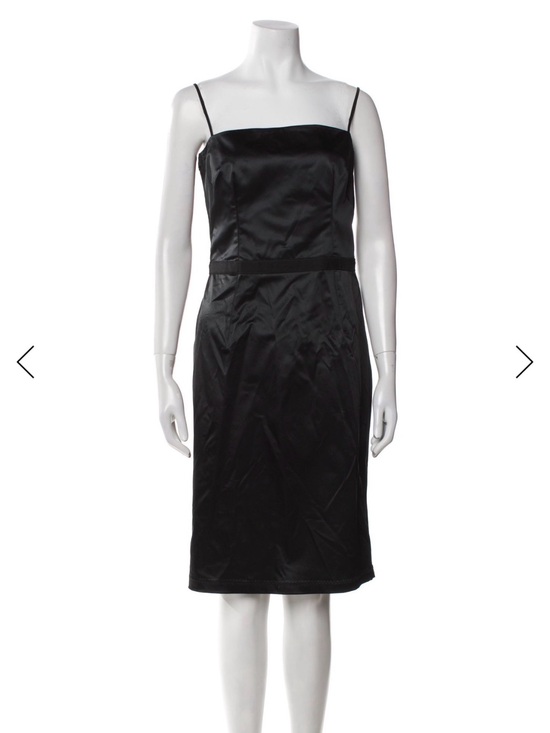 Dolce & Gabbana Dresses & Skirts - D&G Dolce & Gabbana Black Satin Slip Dress IT 44 Spaghetti Strap Cocktail